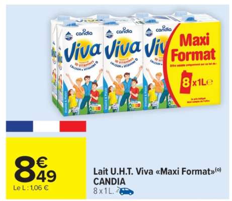 Lait U.H.T. Viva «Maxi format»