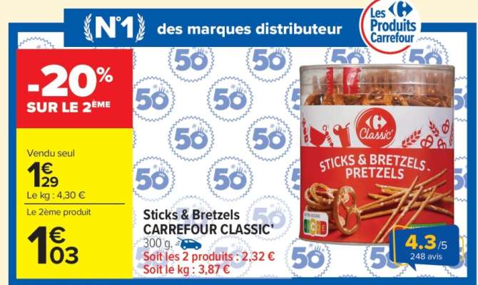 Sticks & Bretzels CARREFOUR CLASSIC