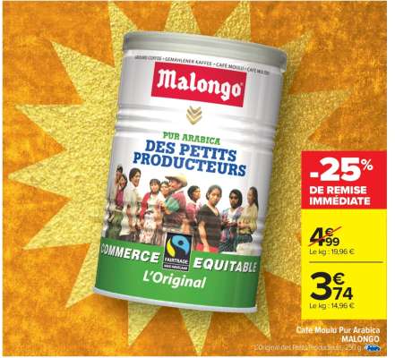 Café moulu pur arabica MALONGO