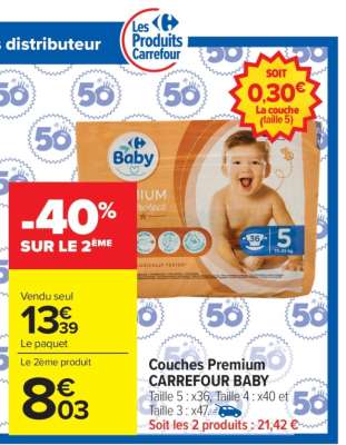 Couches Premium CARREFOUR BABY