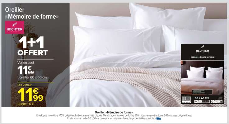 Oreiller ''Mémoire de forme''