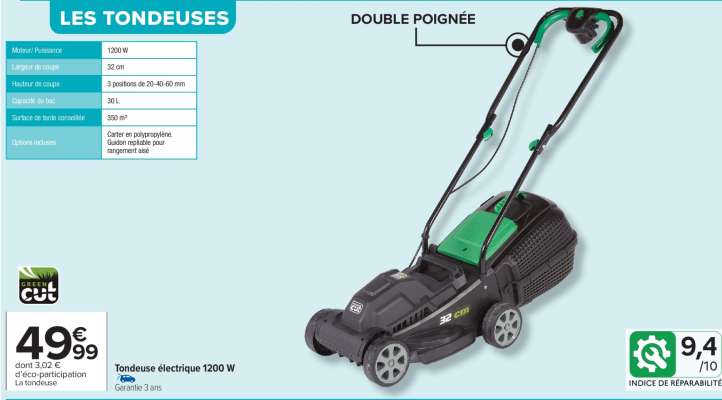 Tondeuse électrique 1200 W