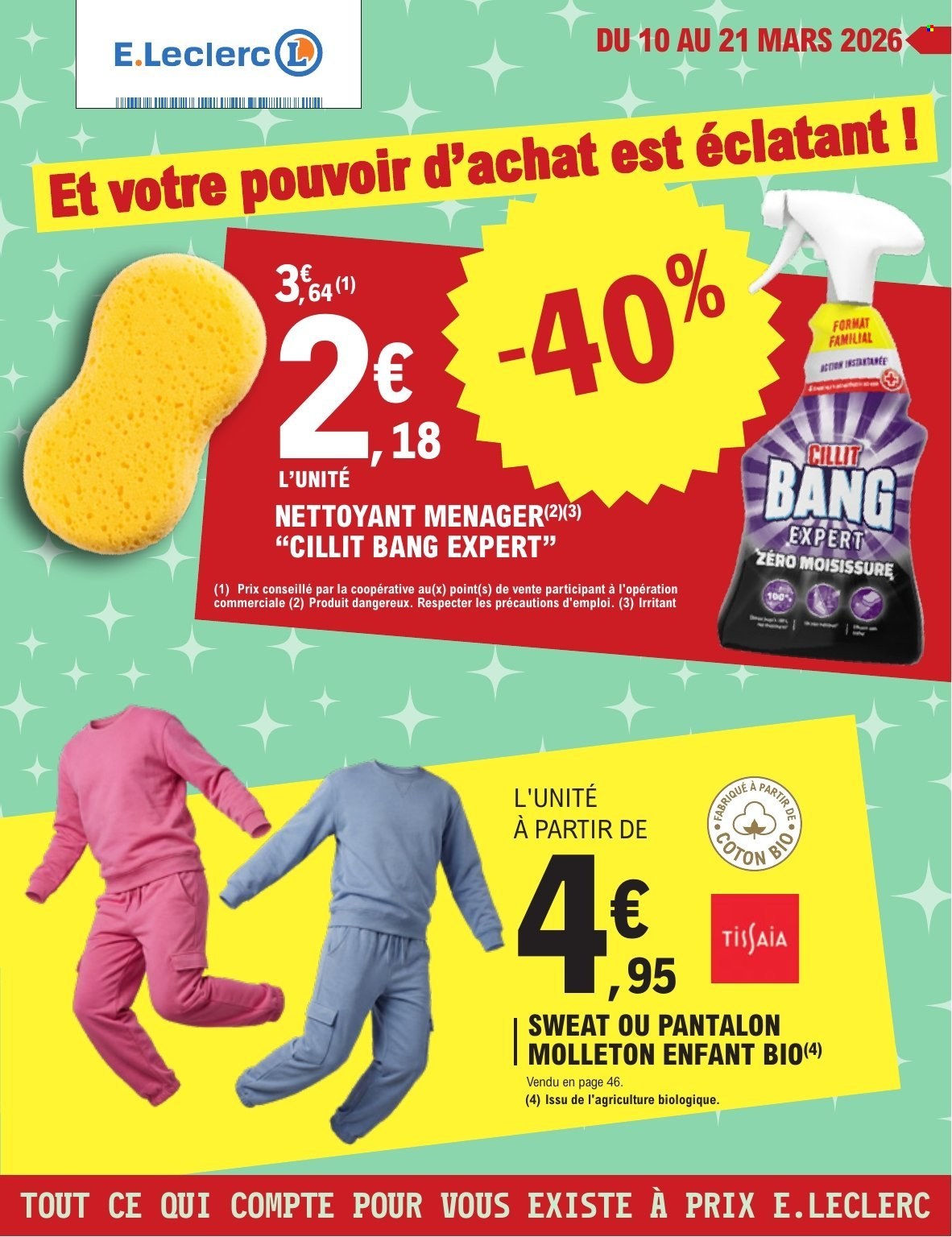 Catalogue E.Leclerc - 10/03/2026 - 21/03/2026. Page 1