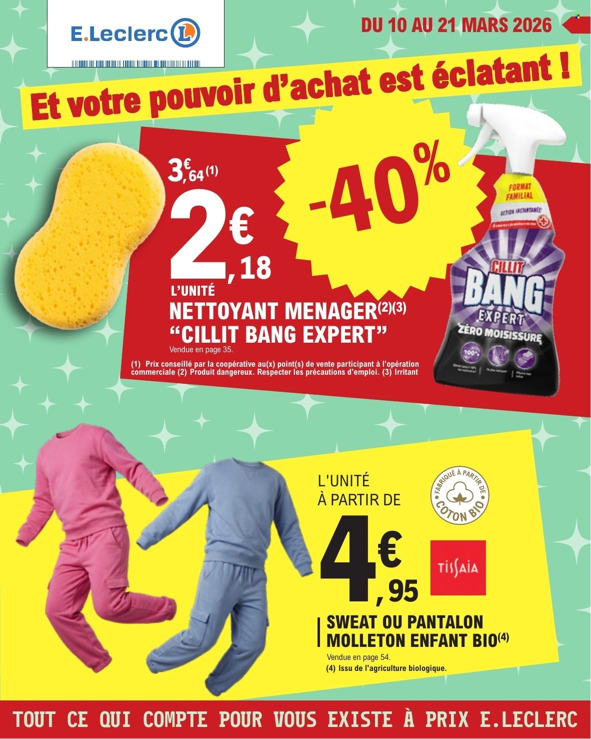 Catalogue E.Leclerc - 10/03/2026 - 21/03/2026. Page 1