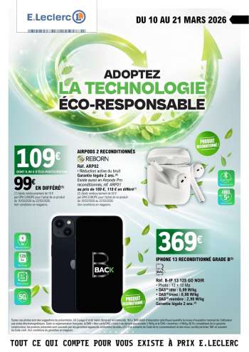 Catalogue E.Leclerc - 10/03/2026 - 21/03/2026.