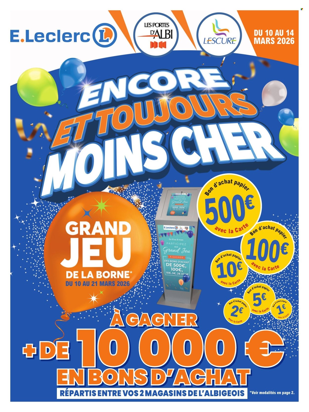 Catalogue E.Leclerc - 10/03/2026 - 14/03/2026. Page 1