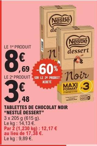 Tablettes De Chocolat Noir Nestle Dessert