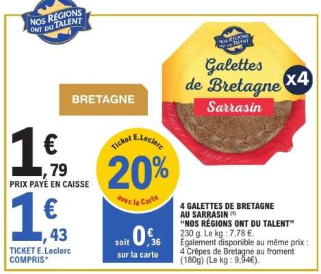 Galettes de Bretagne au Sarrasin