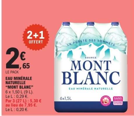 Eau Minérale Naturelle Mont Blanc