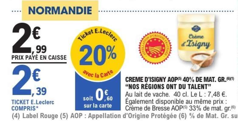 Crème d'Isigny AOP