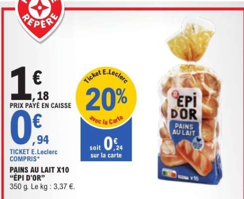 PAINS AU LAIT X10 “ÉPI D'OR”