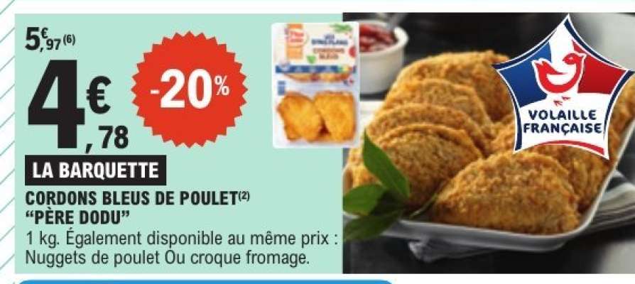 CORDONS BLEUS DE POULET 'PÈRE DODU'