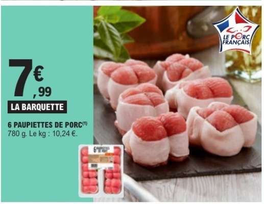 6 PAUPIETTES DE PORC