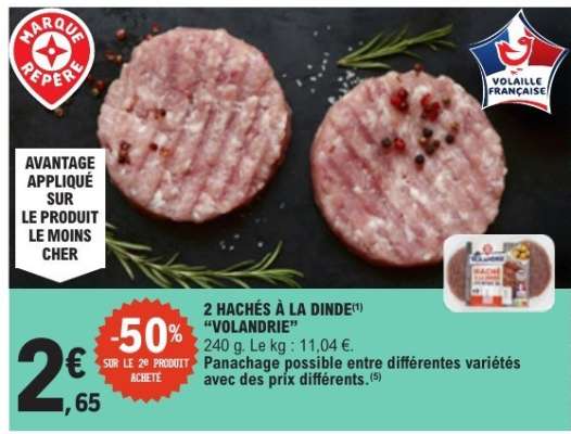 2 Hachés à la Dinde 'Volandrie'