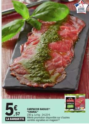 Carpaccio basilic CHARAL