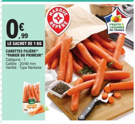CAROTTES FILIÈRE 'PANIER DU PRIMEUR'