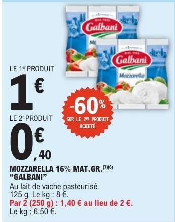 MOZZARELLA 16% MAT.GR. "GALBANI"