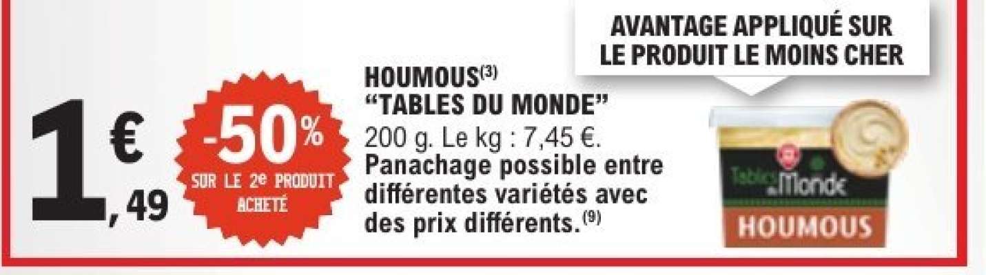 HOUMOUS “TABLES DU MONDE”
