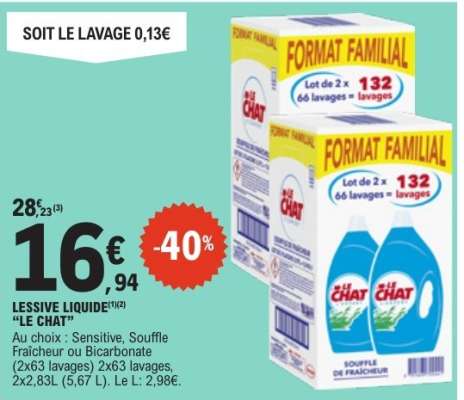 LESSIVE LIQUIDE "LE CHAT"