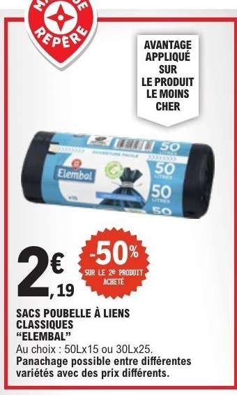 SACS POUBELLE À LIENS CLASSIQUES “ELEMBAL”