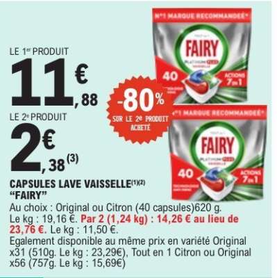 Capsules Lave-vaisselle FAIRY