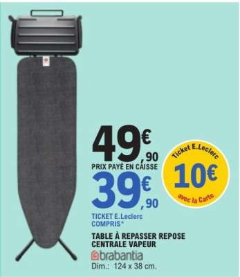 TABLE À REPASSER REPOSE CENTRALE VAPEUR