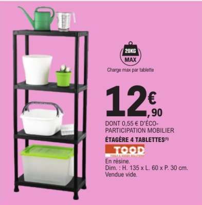 ÉTAGÈRE 4 TABLETTES