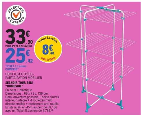 SÉCHOIR TOUR 34M "HOMESIDE"