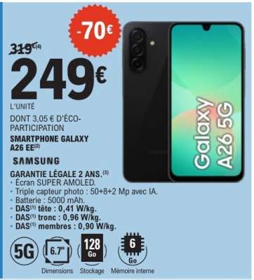 SMARTPHONE GALAXY A26 EE