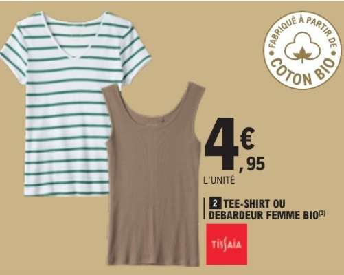 Tee-shirt ou débardeur femme bio