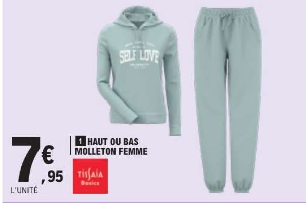 HAUT OU BAS MOLLETON FEMME