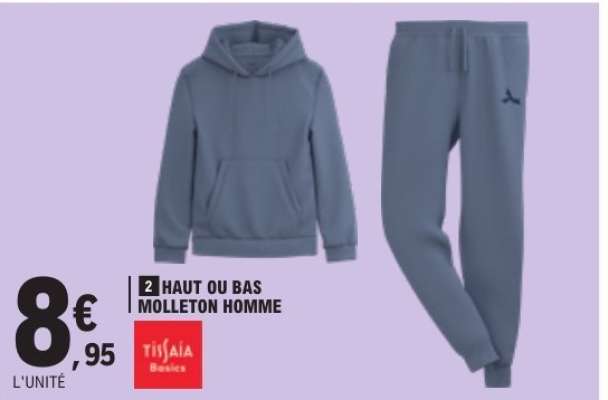 Haut ou Bas Molleton Homme