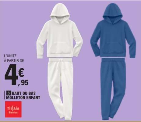 Haut ou Bas Molleton Enfant