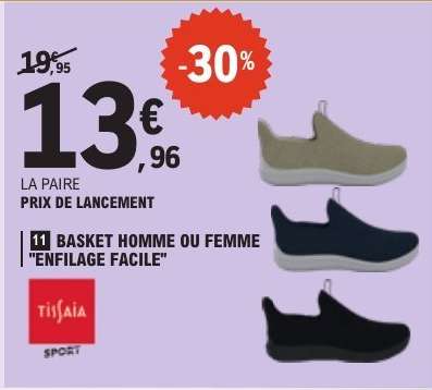 Basket Homme ou Femme "Enfilage Facile"