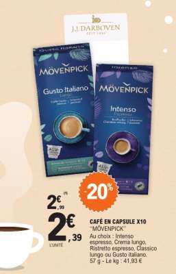 CAFÉ EN CAPSULE X10 "MÖVENPICK"