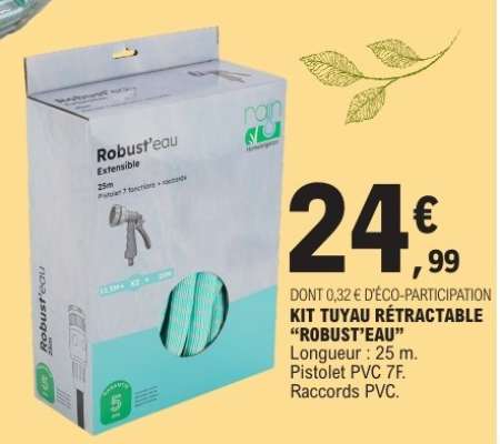 KIT TUYAU RÉTRACTABLE “ROBUST’EAU”