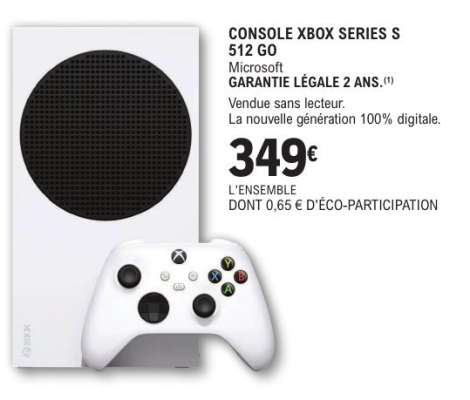 CONSOLE XBOX SERIES S 512 GO