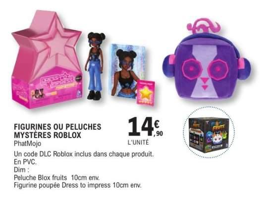 FIGURINES OU PELUCHES MYSTÈRES ROBLOX
