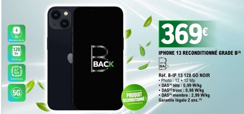 IPHONE 13 RECONDITIONNÉ GRADE B