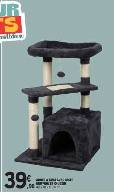 Arbre à chat avec niche