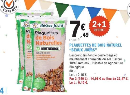 PLAQUETTES DE BOIS NATUREL “BEAUX JOURS”