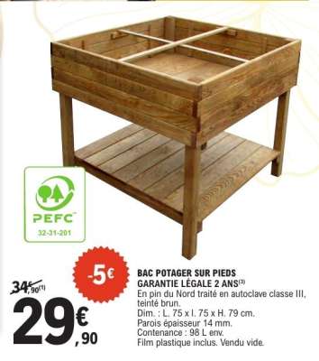 BAC POTAGER SUR PIEDS