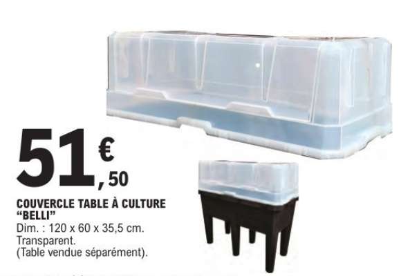 COUVERCLE TABLE À CULTURE “BELLI”