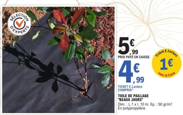 TOILE DE PAILLAGE "BEAUX JOURS"