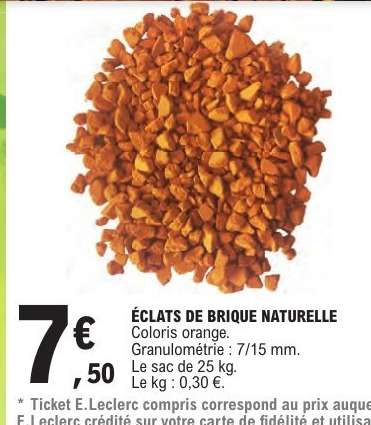 ÉCLATS DE BRIQUE NATURELLE