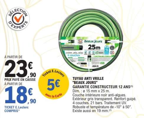 TUYAU ANTI VRILLE "BEAUX JOURS"