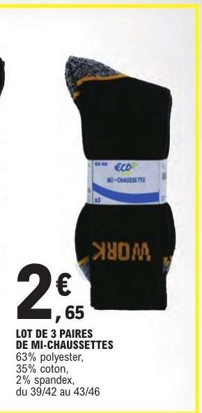 LOT DE 3 PAIRES DE MI-CHAUSSETTES