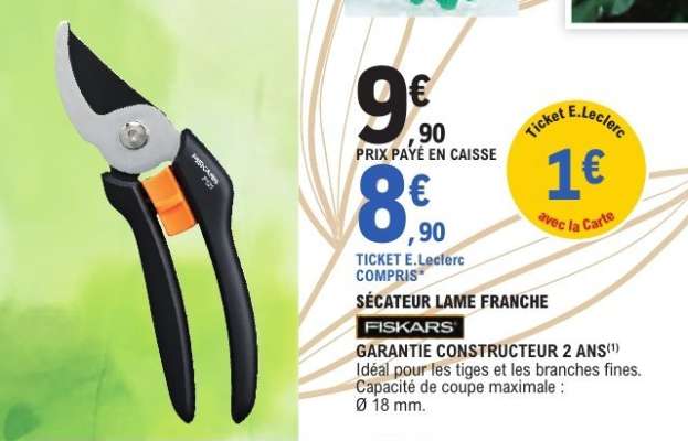 SÉCATEUR LAME FRANCHE