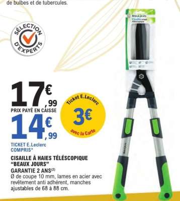 CISAILLE À HAIES TÉLESCOPIQUE "BEAUX JOURS"