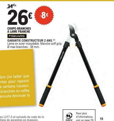 COUPE-BRANCHES À LAME FRANCHE